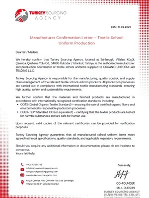 Manufacturer Confirmation Letter preview